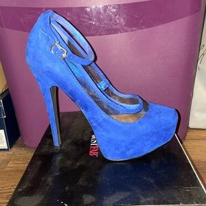 Just Fab Cobalt Blue Platform Heels